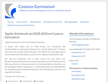 Tablet Screenshot of cusanusgymnasium.de